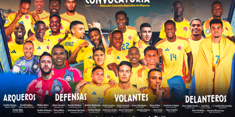 Convocados de Colombia para Perú y Argentina