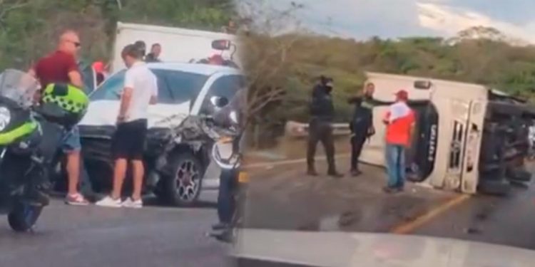 Jugadores del Real Cartagena, Marrugo y Mosquera, ilesos tras accidente