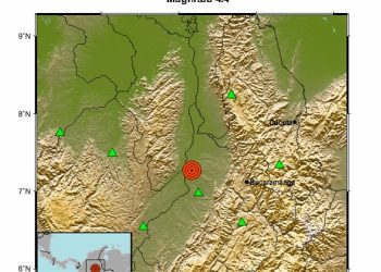 Temblor de magnitud 4,4 sacudió esta madrugada a Santander