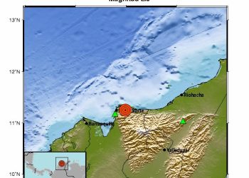 Temblor de magnitud 2,9 sacudió a Santa Marta este lunes