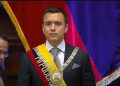 Daniel Noboa asume nuevo mandato presidencial en Ecuador con respaldo internacional y mayoría parlamentaria