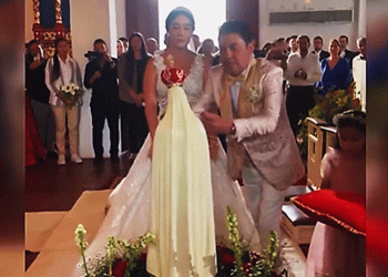 Churo Díaz y Claudia Aponte se casan por la iglesia en Valledupar