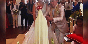 Churo Díaz y Claudia Aponte se casan por la iglesia en Valledupar