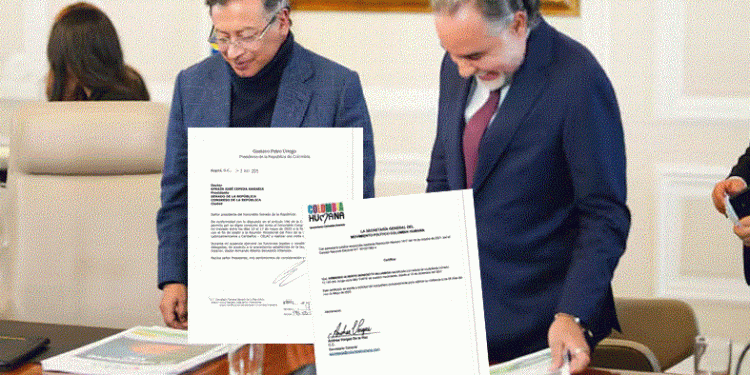 Petro delegó funciones presidenciales en Benedetti y luego se retractó: polémica por certificación de militancia