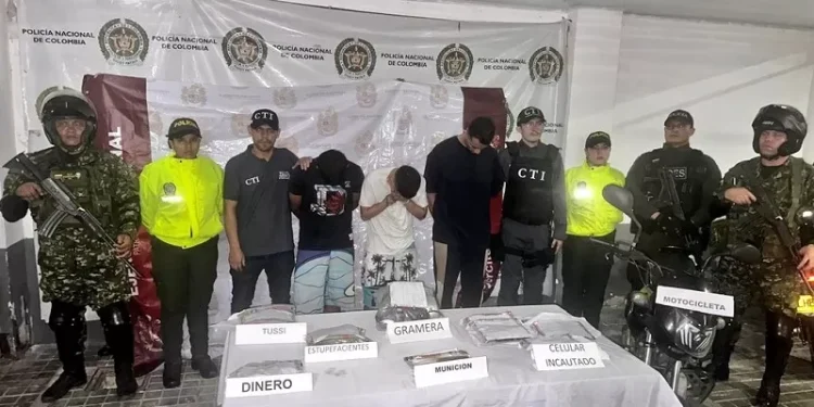 Ejército Nacional captura a tres presuntos integrantes del grupo delincuencial organizado La Colorada