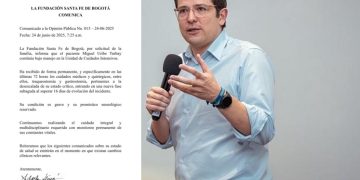 Miguel Uribe entra en fase subaguda tras recibir traqueostomía y gastrostomía en UCI