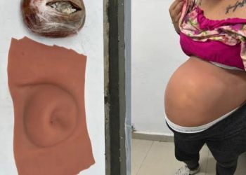 ¡Estaba “embarazada” de coca! Mujer cae en Cali con barriga falsa cargada de droga
