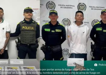 Capturan en Barranquilla y Soledad a dos jóvenes armados con panfletos de ‘Los Costeños’