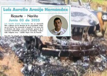 Asesinato de líder indígena y 2 escoltas: sus cuerpos quedaron en un carro incinera