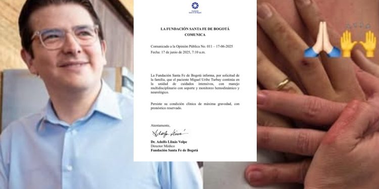 Nuevo comunicado sobre la evolución de la salud del senador Miguel Uribe