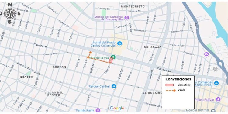 Cierres de vías este fin de semana por eventos en la ciudad