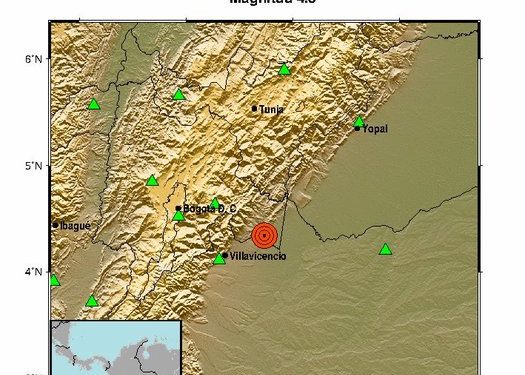Nuevo sismo sacude Paratebueno, Cundinamarca