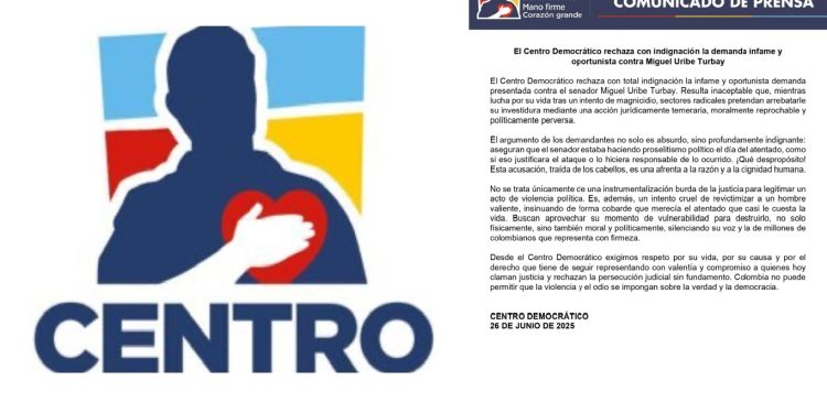 Centro Democrático rechaza demanda contra Miguel Uribe Turbay: la calificó de “infame y perversa”