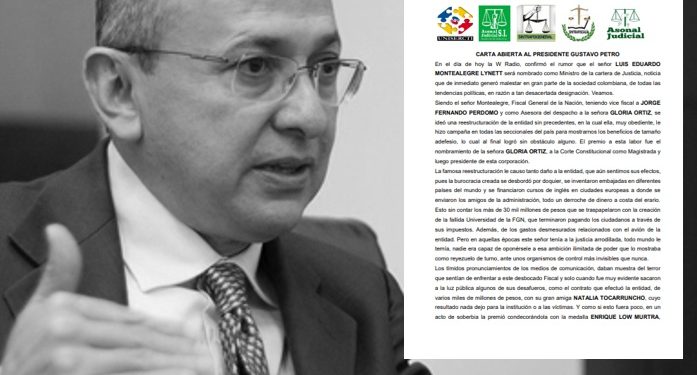 Sindicatos judiciales rechazan posible nombramiento de Eduardo Montealegre como ministro de Justicia