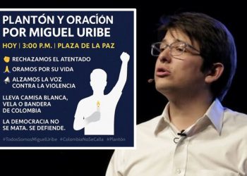 Plantón y oración por la salud de Miguel Uribe se realizará esta tarde en Barranquilla