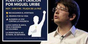 Plantón y oración por la salud de Miguel Uribe se realizará esta tarde en Barranquilla