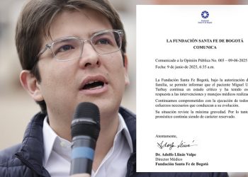Miguel Uribe Turbay permanece en estado crítico con escasa respuesta a tratamientos médicos