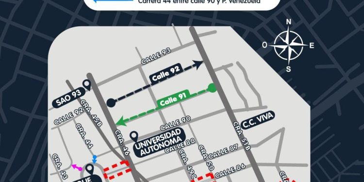 Cambios viales a partir de este martes 17 de junio en Barranquilla