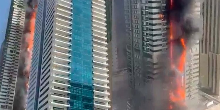 Evacuadas más de 3.800 personas por incendio en un rascacielos de Dubái