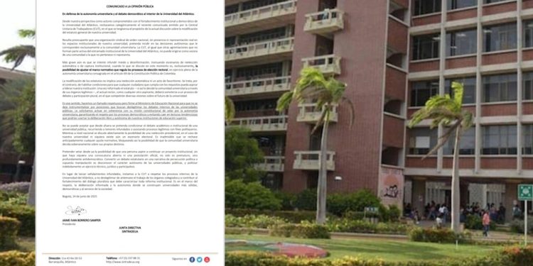 Rechazo a la CUT por intervenir en debates internos de la Universidad del Atlántico