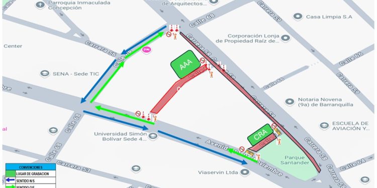 Cierres viales por ensayos del desfile militar del 20 de julio y por grabación de serie