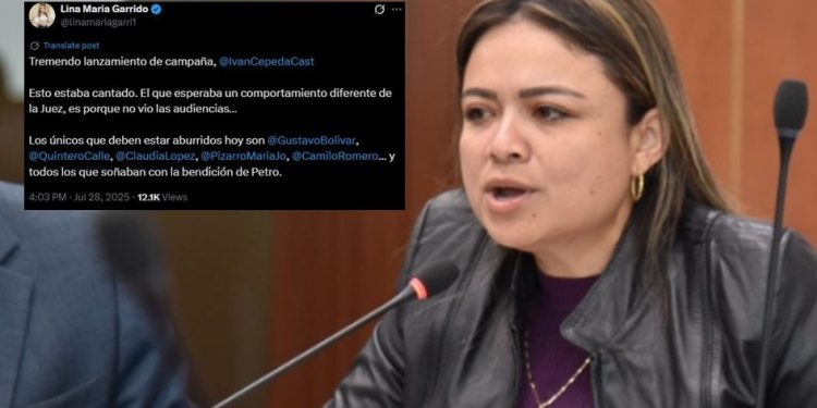 Congresista Lina Garrido califica fallo contra Álvaro Uribe como “lanzamiento de campaña” de Iván Cepeda