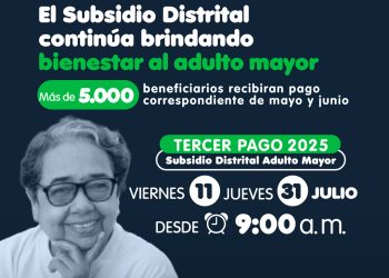 Habilitados pagos de Subsidio Distrital y Colombia Mayor de mayo y junio
