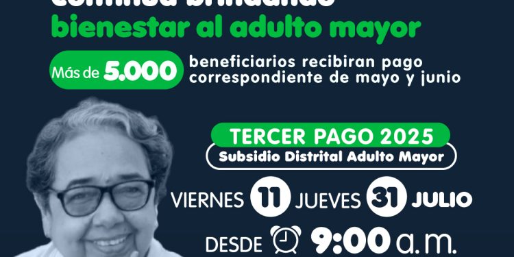 Habilitados pagos de Subsidio Distrital y Colombia Mayor de mayo y junio