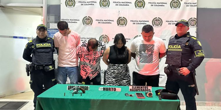 Capturados en flagrancia cuatro presuntos delincuentes en el barrio La Unión de Barranquilla