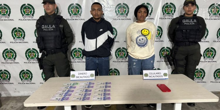 Capturan a mujer y hombre como presuntos extorsionistas en Soledad