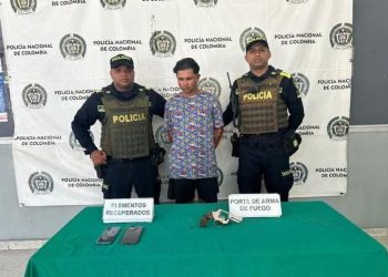 Capturado en flagrancia por hurto y porte ilegal de arma en el norte de Barranquilla