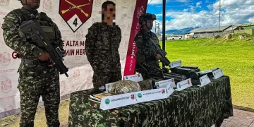 Golpe a estructura criminal Andrés Patiño en el Macizo Colombiano: capturado un integrante e incautado abundante material de guerra
