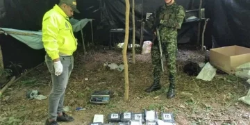 Más de 300 kilos de clorhidrato de cocaína fueron hallados en un laboratorio destruido en San Alberto, Cesar