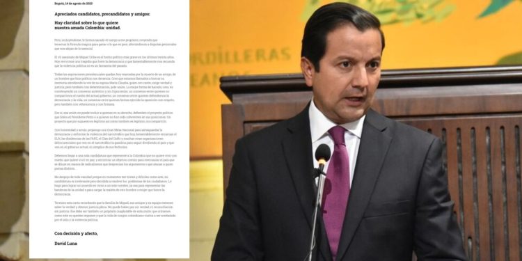 David Luna propone una sola candidatura de oposición para 2026