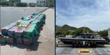 Armada y Fuerza Aérea incautan casi dos toneladas de cocaína en el Caribe