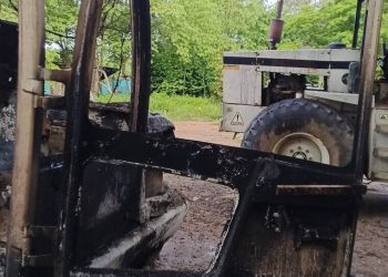 ELN quemó maquinaria amarilla en zona rural de Becerril