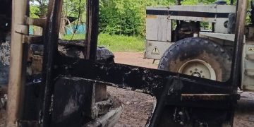 ELN quemó maquinaria amarilla en zona rural de Becerril