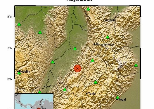 Temblor madrugador sacudió a Santa Helena del Opón y se sintió en varios departamentos