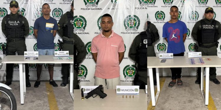 Tres presuntos extorsionistas fueron capturados en Barranquilla