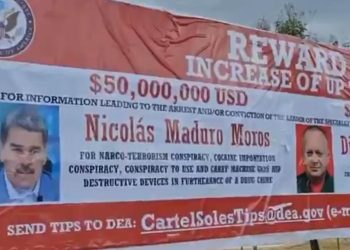 Aparece valla en Norte de Santander con recompensa que EE. UU. ofrece por Nicolás Maduro