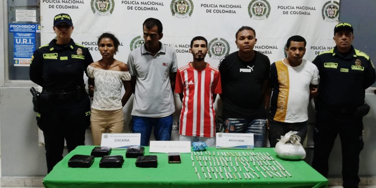 Capturan a cinco personas por tráfico de estupefacientes en Barranquilla