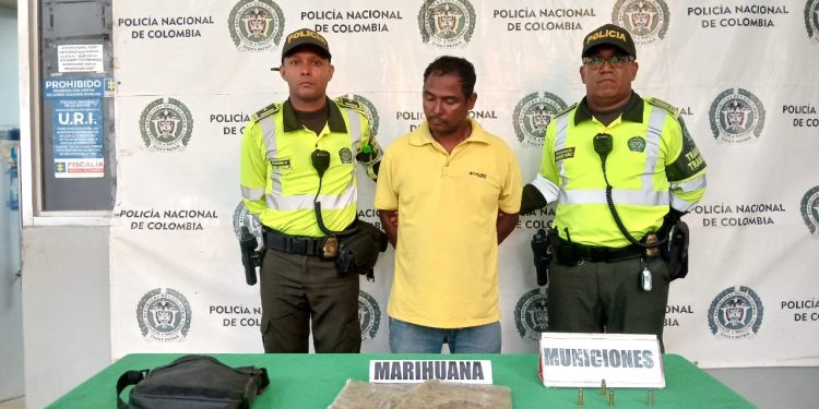 Capturado en el centro de Barranquilla con 500 gramos de droga y munición ilegal