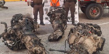Recuperados motores robados de vehículos de alta gama que iban a ser comercializados en Cartagena