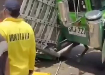 Un presunto ladrón murió tras volcarse camión robado en la Zona Franca de Barranquilla