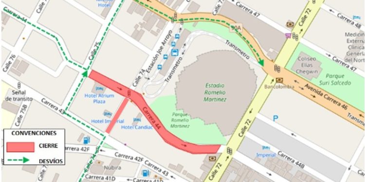 Por partido de Colombia, cierre de vías en sector de La Troja