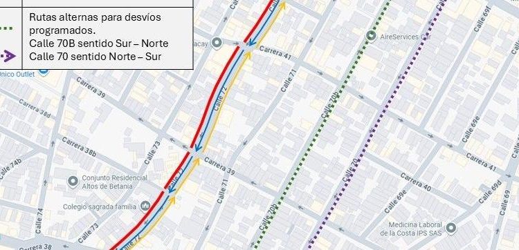 ¡Ojo conductores! La calle 72 se cierra por tramos desde este 10 de septiembre