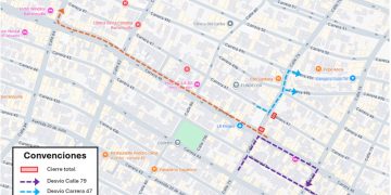 Cierre temporal por obras de pavimentación en la calle 79 entre carreras 46 y 47