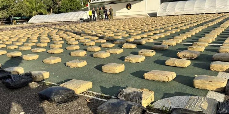 Armada incauta 3,5 toneladas de marihuana en el río Putumayo, cerca de la frontera con Perú