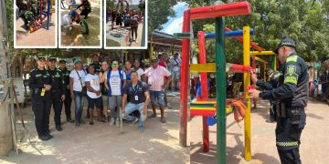 Policía Nacional lidera embellecimiento del Parque de Taganga en el Día Mundial del Turismo