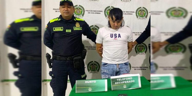 Policía captura en Usiacurí (Atlántico) a cobradiario que le quitó el celular a una clienta por no pagarle una cuota